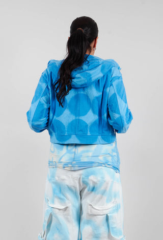 Zip Up Hooded Jacket in Ice Print - 1271105