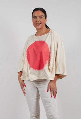 Circle T-Shirt in Marshmallow Print - 1300502