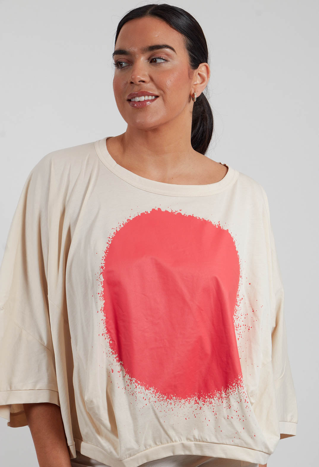 Circle T-Shirt in Marshmallow Print - 1300502