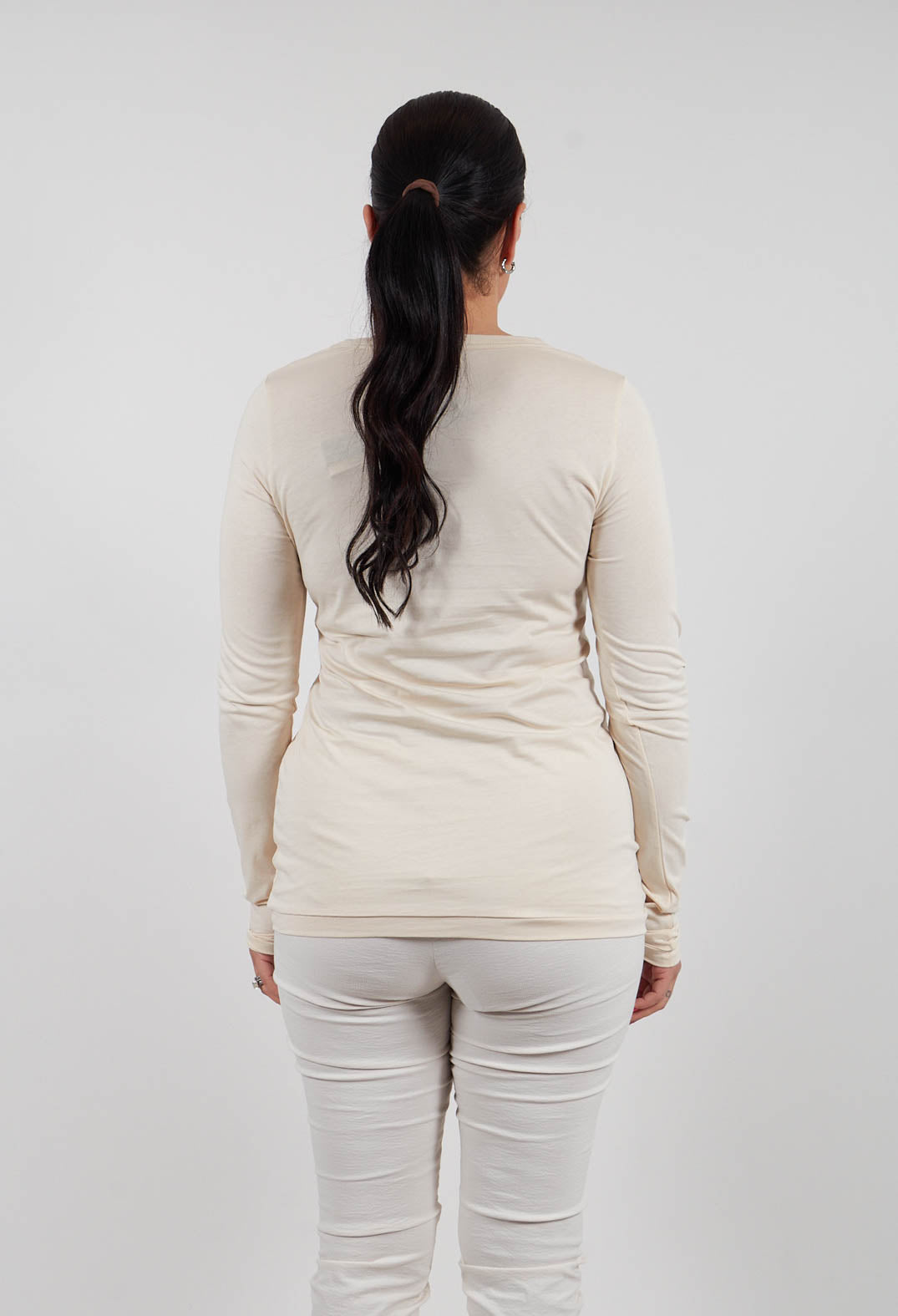 Circle Long Sleeve T-Shirt in Marshmallow Print - 1300505