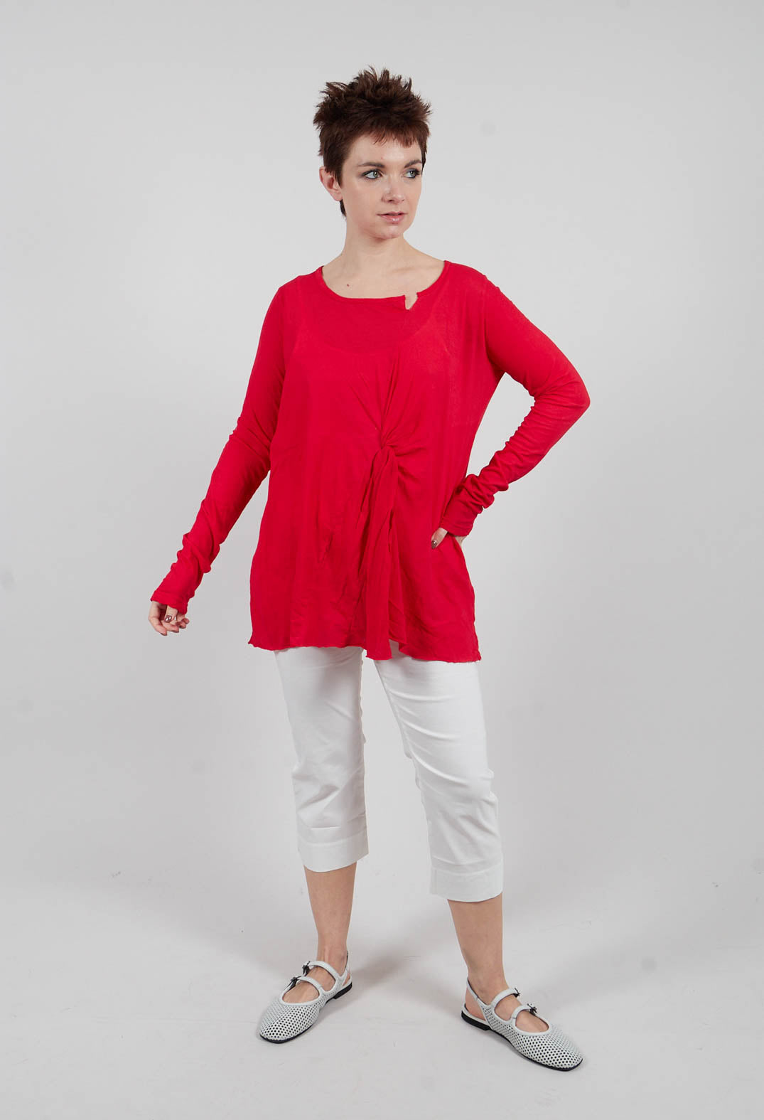 Knot Top in Ketchup Print - 1320502