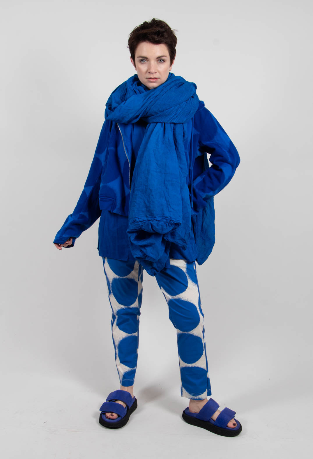 Zip Up Hooded Jacket in Electric Print - 1271105