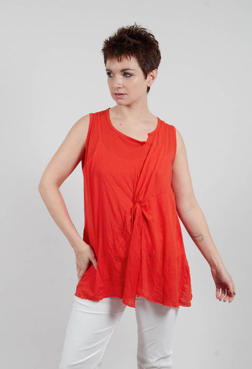 Sleeveless Knot Top in Pepper Cloud - 1320803