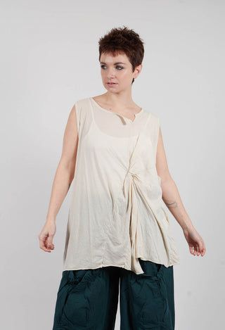 Sleeveless Knot Top in Marshallow - 1320803