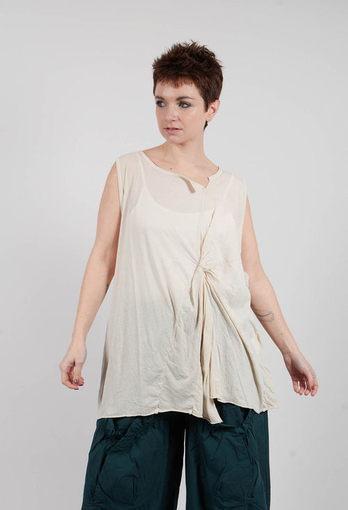 Sleeveless Knot Top in Marshallow - 1320803