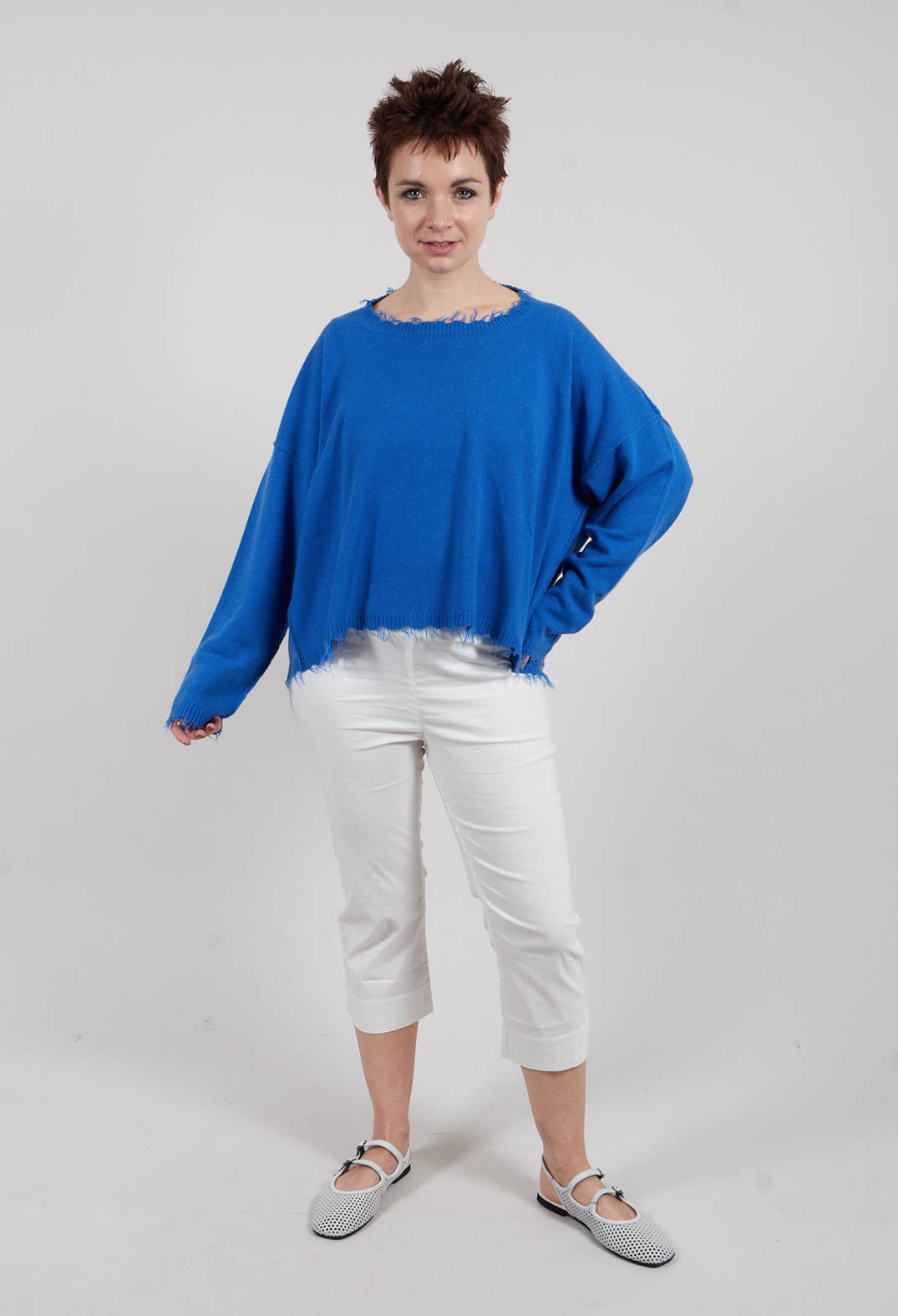 Dropshoulder Jumper in Electric - 1330701
