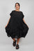 Circular Gathered Dress in Black - 1350901