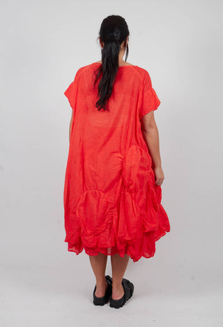 Circular Gathered Dress in Pepper Cloud - 1350901