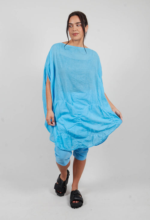 Tunic Circular Gathered Dress in Ice Cloud - 1350902
