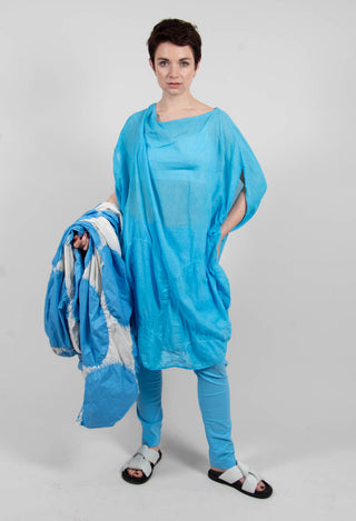 Tunic Circular Gathered Dress in Ice Cloud - 1350902