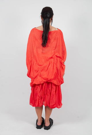 Tunic Circular Gathered Dress in Pepper Cloud - 1350902