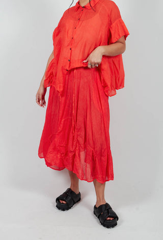 Circular Gathered Skirt in pepper Cloud - 1350303