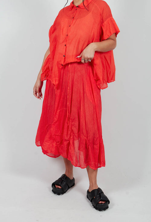 Circular Gathered Skirt in pepper Cloud - 1350303