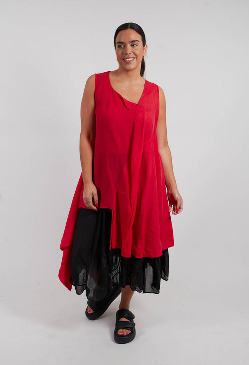Tie Front Tunic in Ketchup Cloud - 1471908