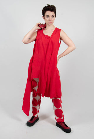 Tie Front Tunic in Ketchup Cloud - 1471908