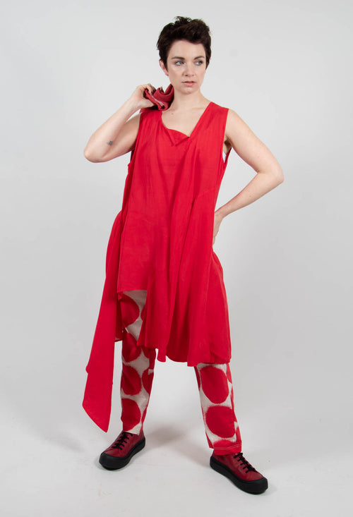 Tie Front Tunic in Ketchup Cloud - 1471908