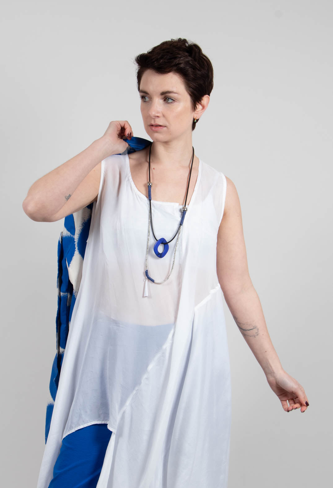 Tie Front Tunic in Paper - 1471908