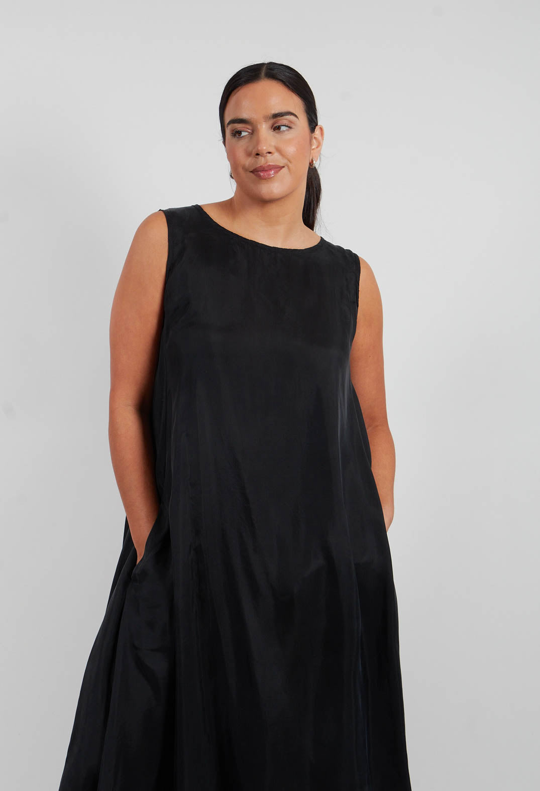 A-Line Dress in Black - 1470909