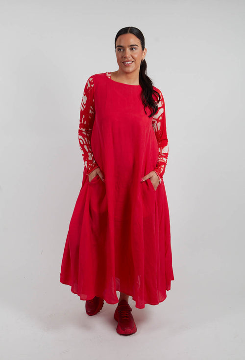A-Line Dress in Ketchup Cloud - 1470909