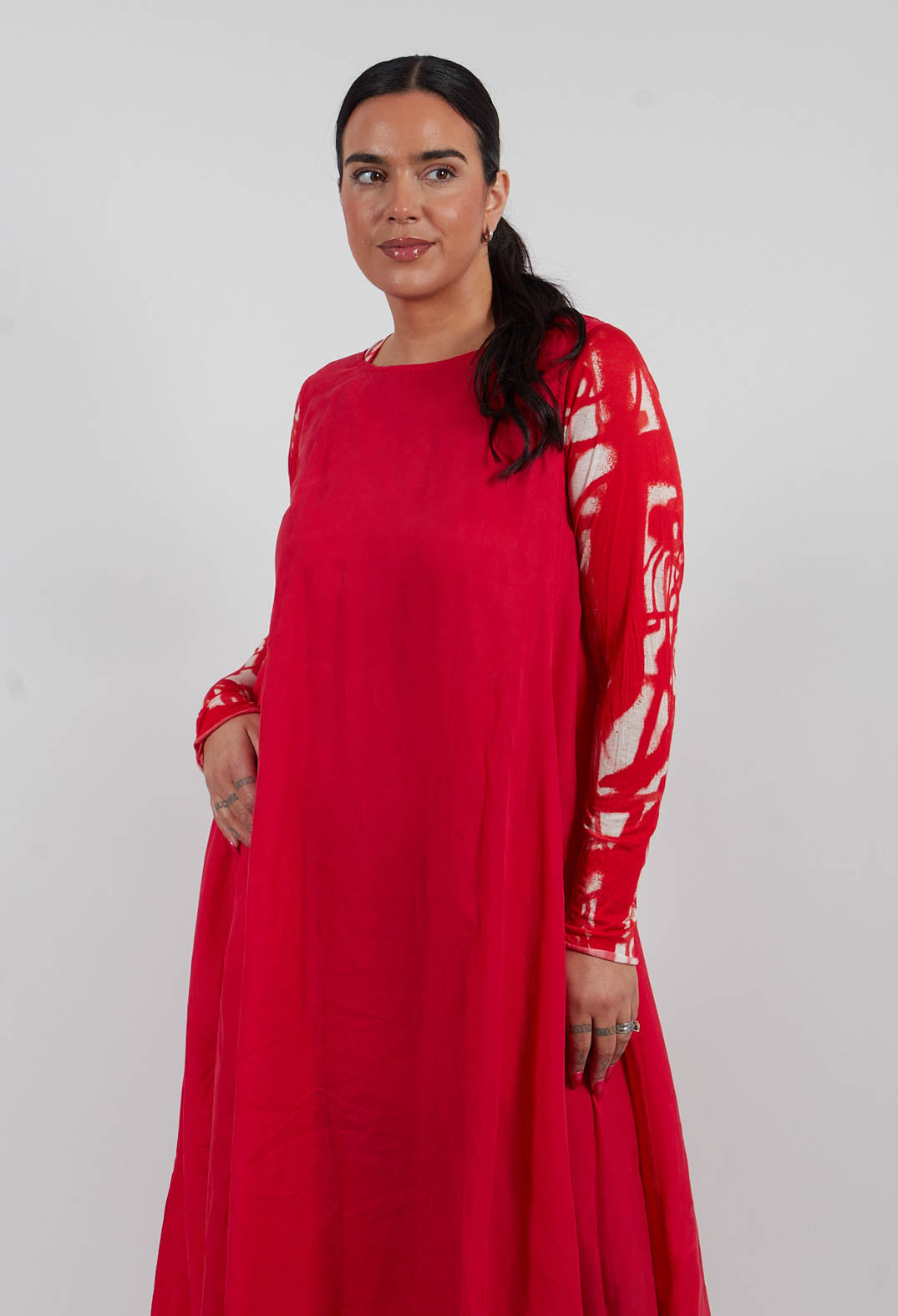 A-Line Dress in Ketchup Cloud - 1470909