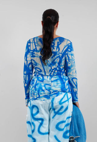 Longline T-Shirt in Electric Print - 1620501