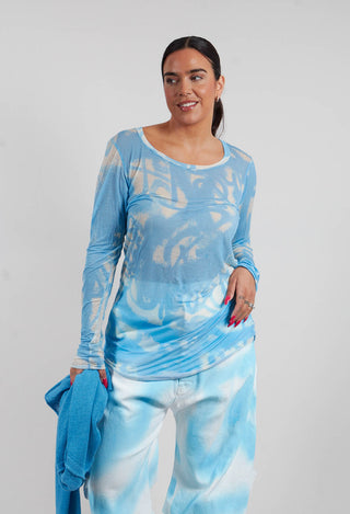 Longline T-Shirt in Ice Print - 1620501