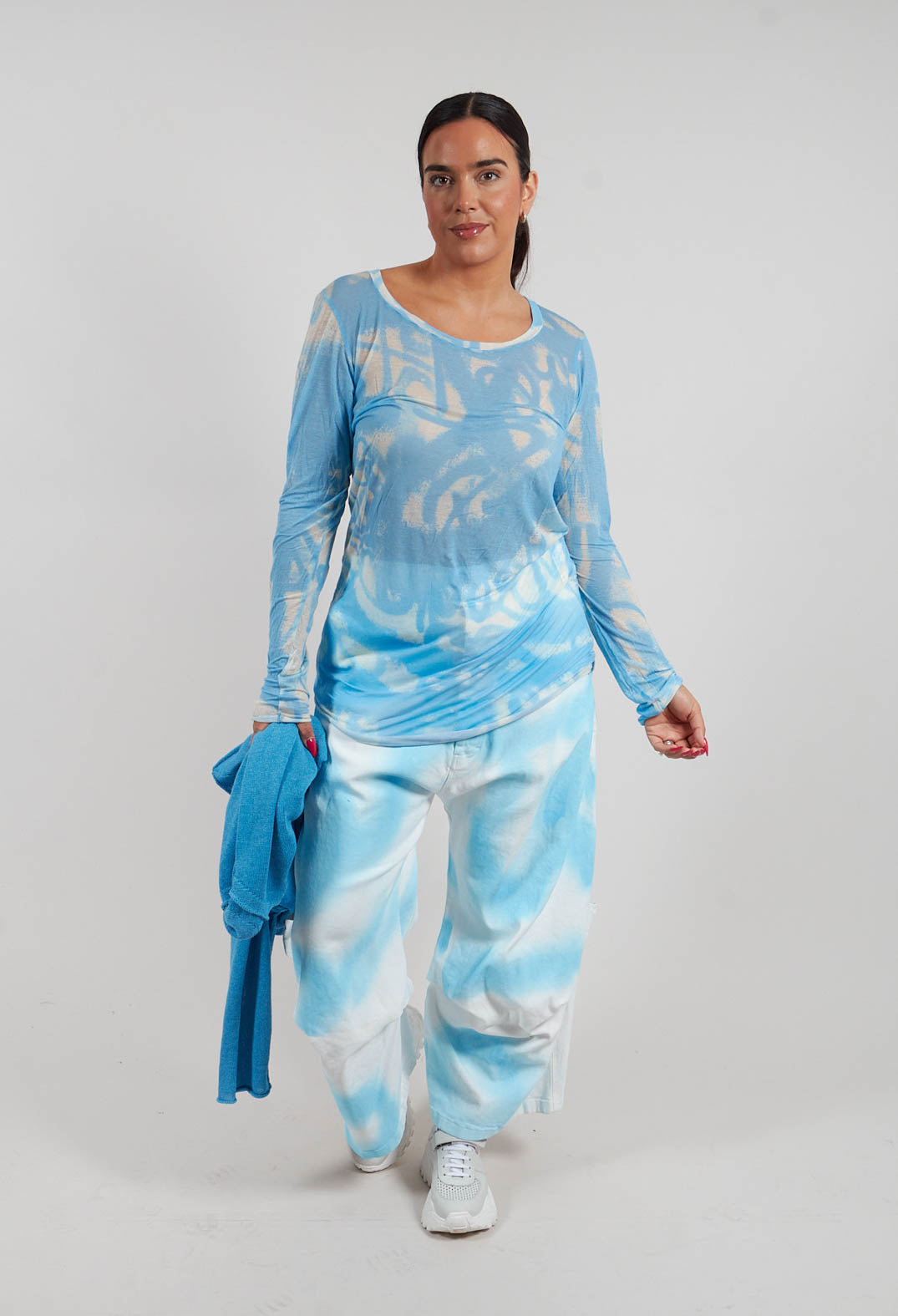 Longline T-Shirt in Ice Print - 1620501