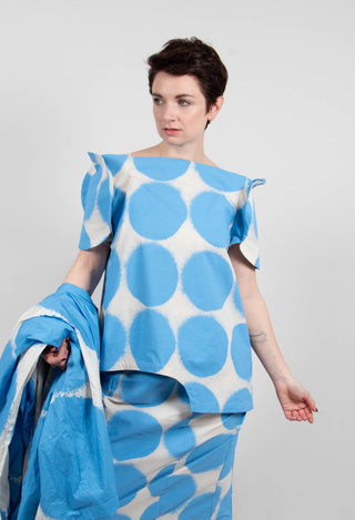 Round Sleeve T-Shirt in Ice Print - 1630601