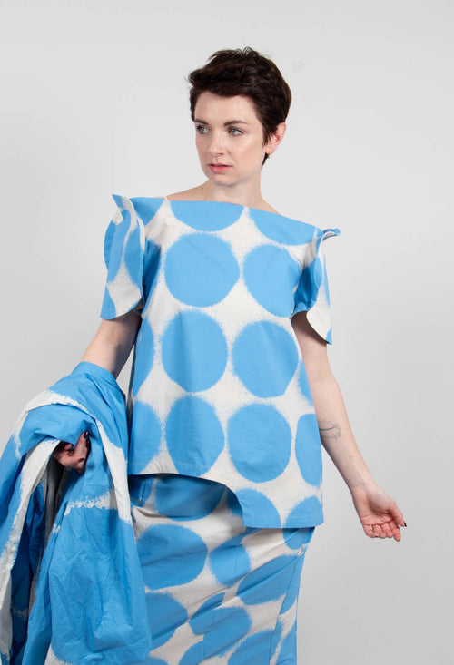 Round Sleeve T-Shirt in Ice Print - 1630601