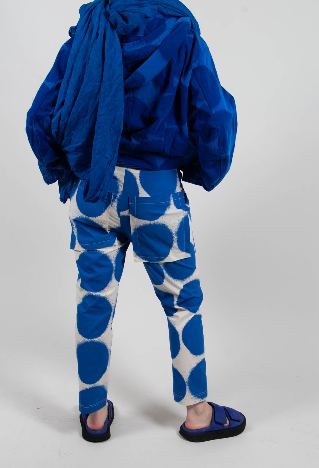Straight Slim Trousers in Electric Print - 1630103