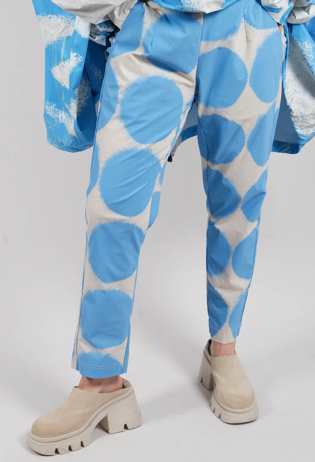 Straight Slim Trousers in Ice Print 1630103