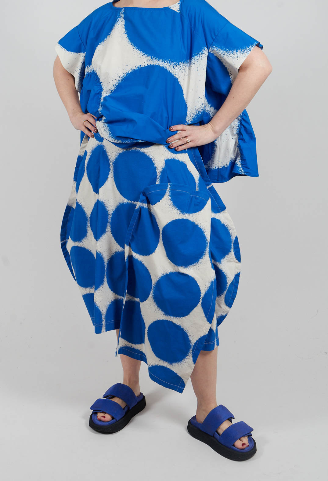Balloon Skirt Trousers in Electric Print - 1630104