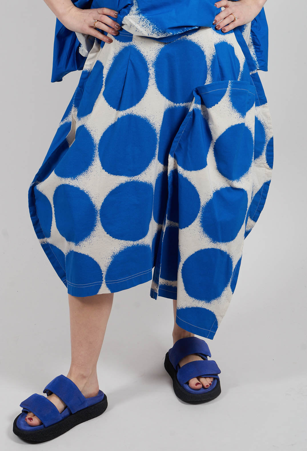 Balloon Skirt Trousers in Electric Print - 1630104