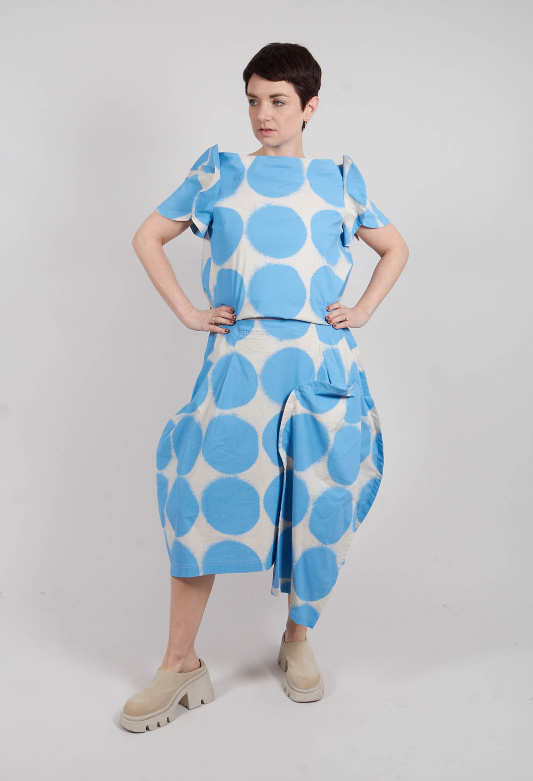 Balloon Skirt Trousers in Ice Print - 1630104