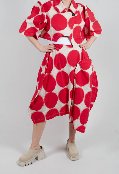 Balloon Skirt Trousers in Ketchup Print - 1630104