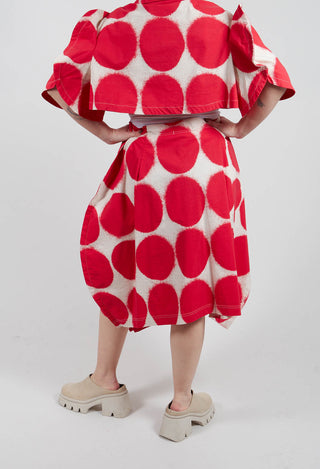 Balloon Skirt Trousers in Ketchup Print - 1630104
