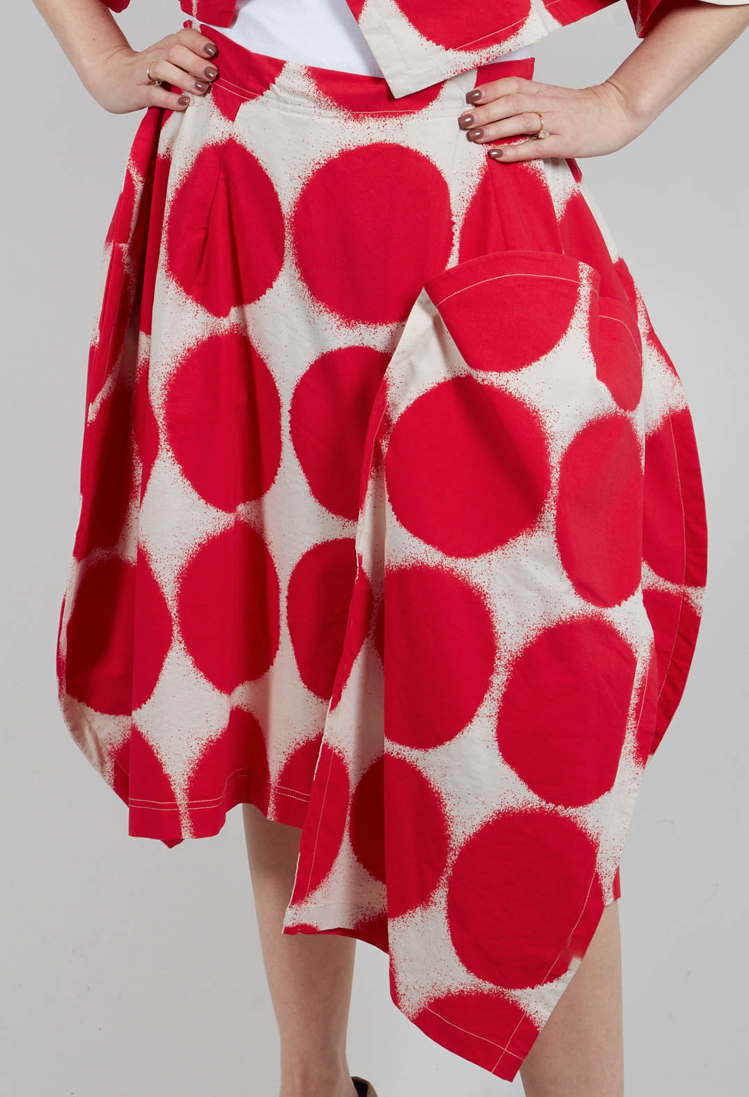 Balloon Skirt Trousers in Ketchup Print - 1630104