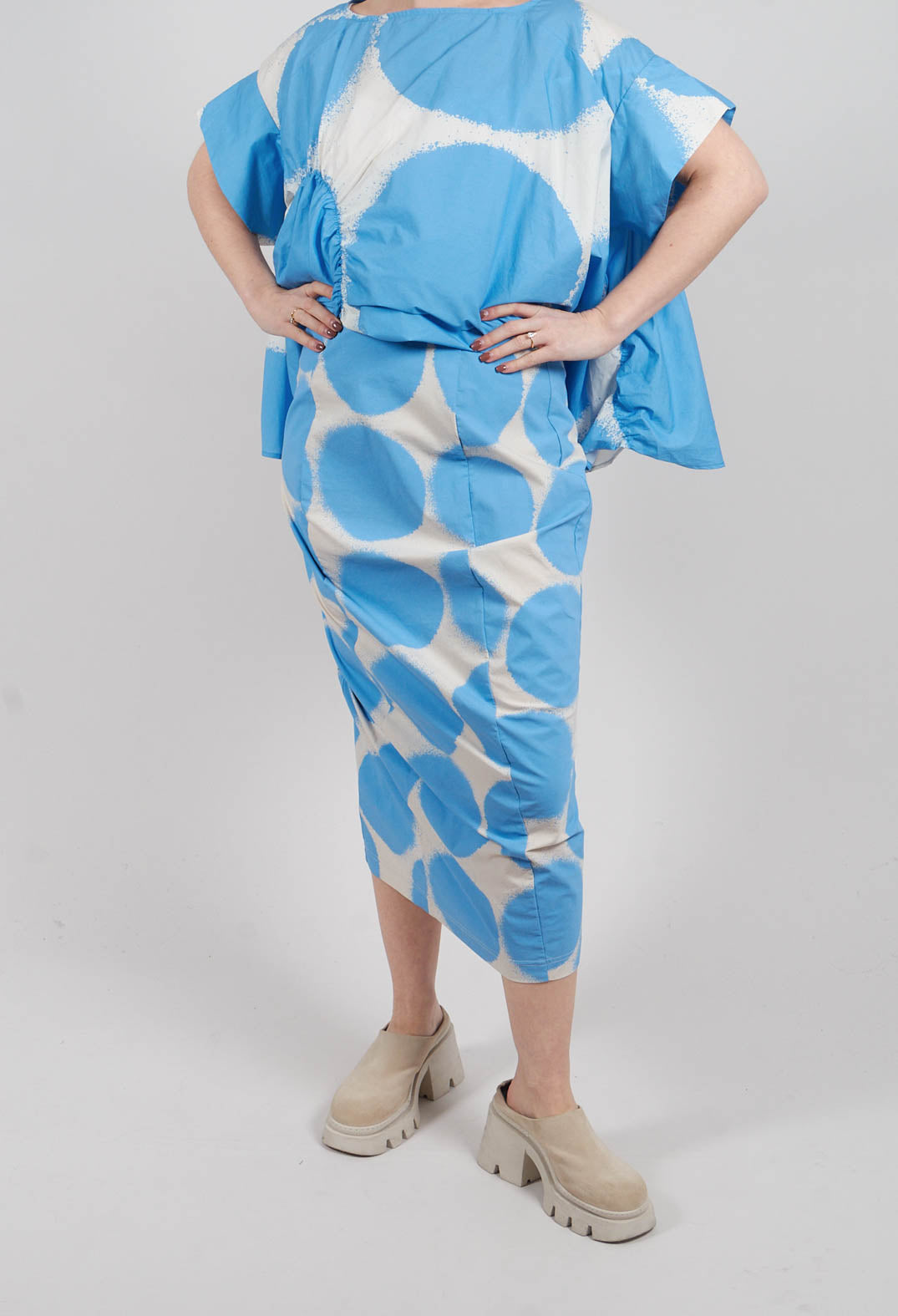 Slim Pull On Skirt in Ice Print - 1630306