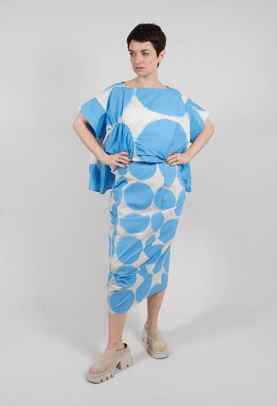 Slim Pull On Skirt in Ice Print - 1630306