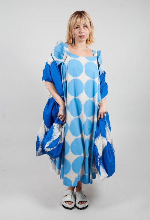 Round Sleeve Dress in Ice Print - 1630908
