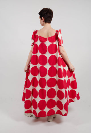 Round Sleeve Dress in Ketchup Print - 1630908