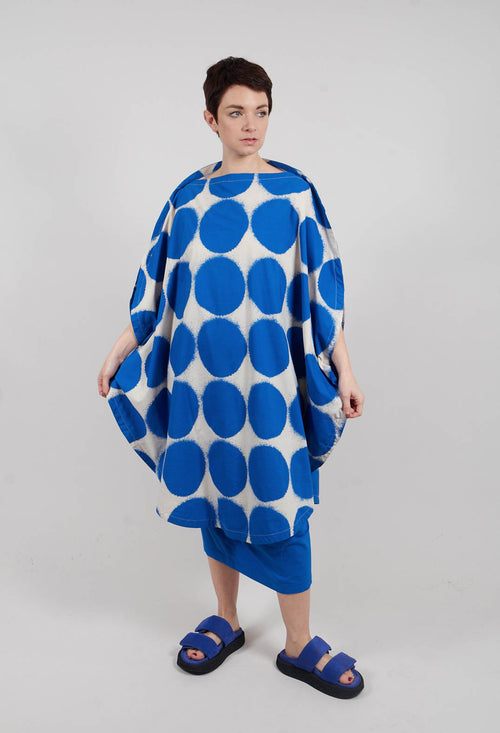 Overcut Sholder Dress in Electric Print - 1630909