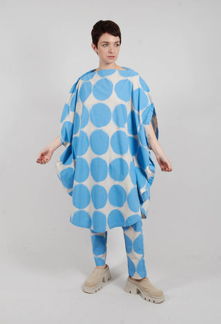 Overcut Sholder Dress in Ice Print - 1630909