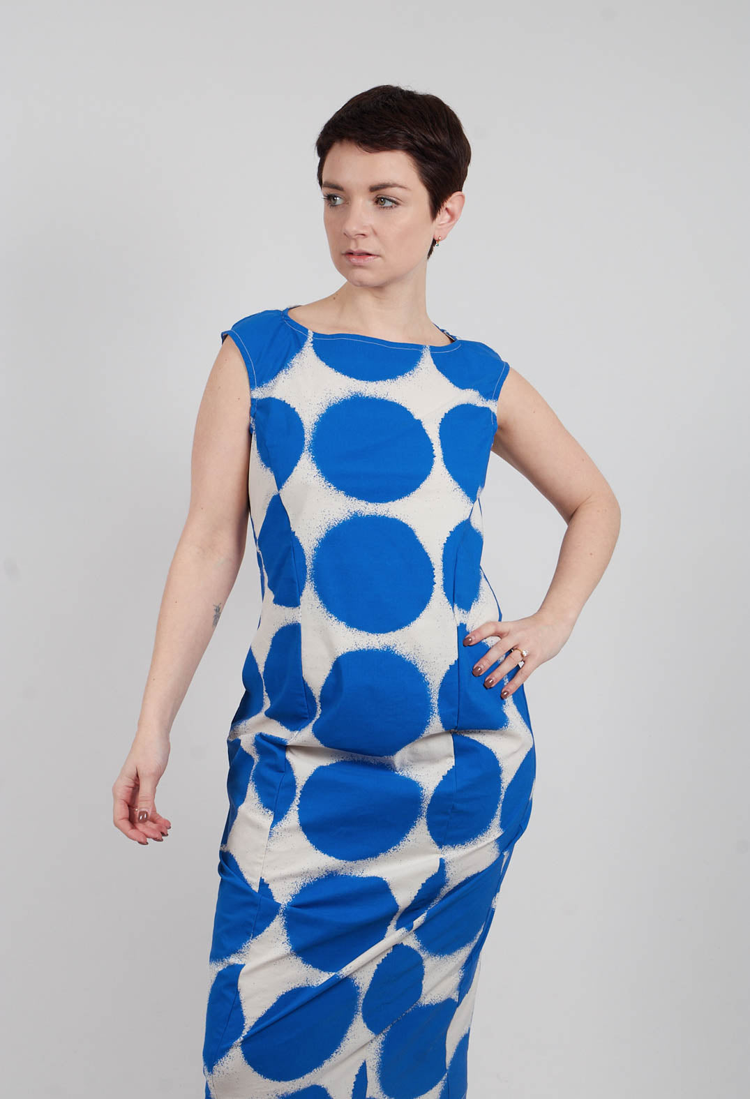 Slim Fit Midi Dress in Electric Print - 1630910