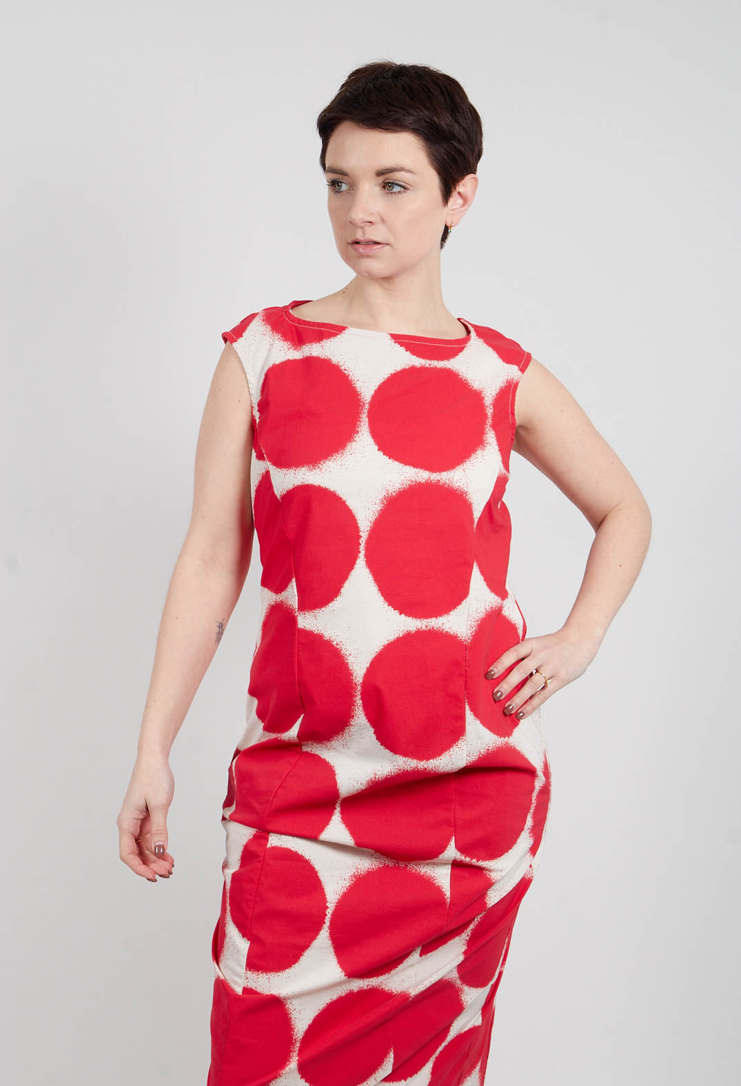 Slim Fit Midi Dress in Ketchup Print - 1630910