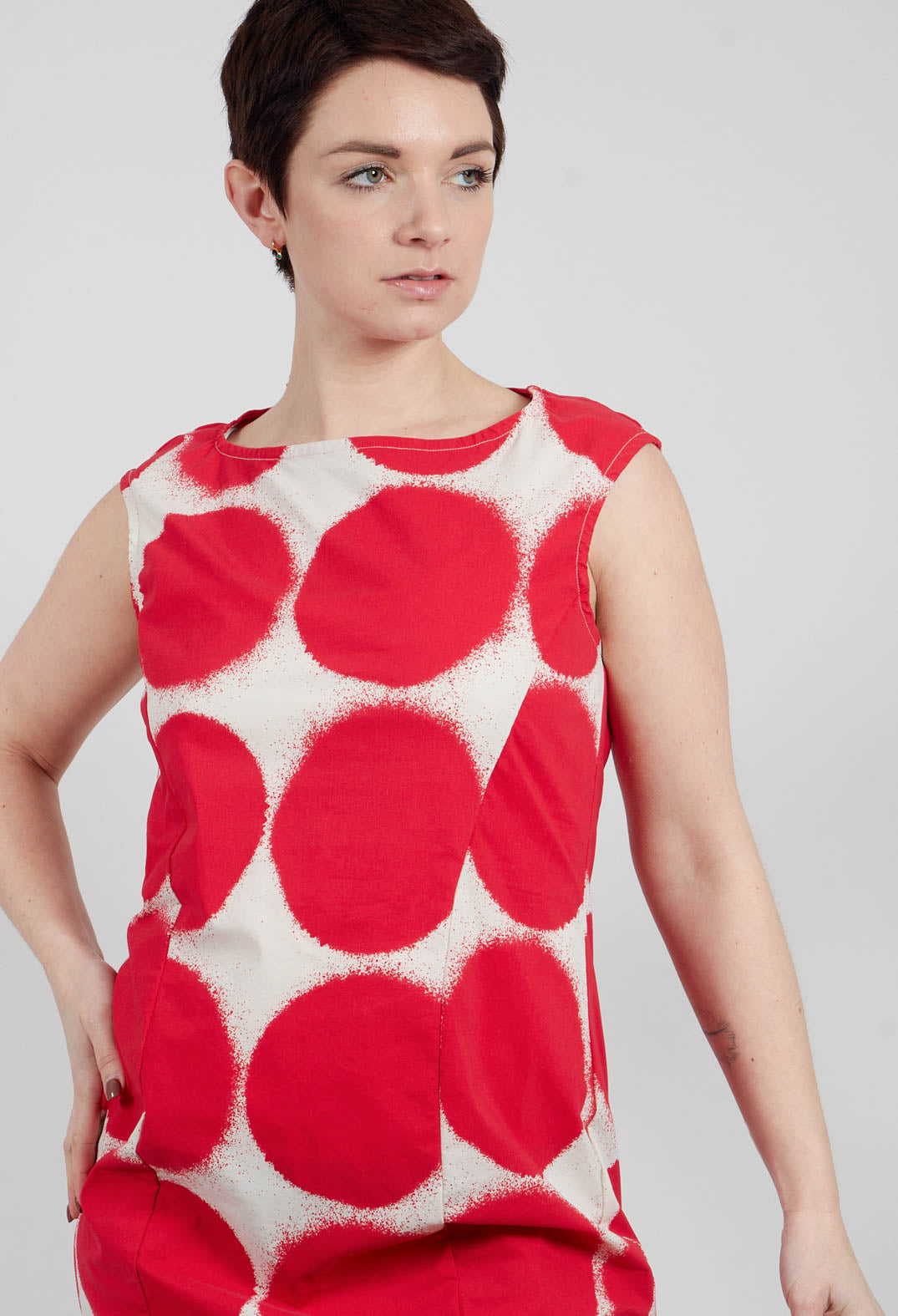 Slim Fit Midi Dress in Ketchup Print - 1630910