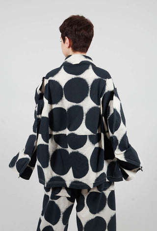 Double Breasted Jacket in Black Print - 1631111