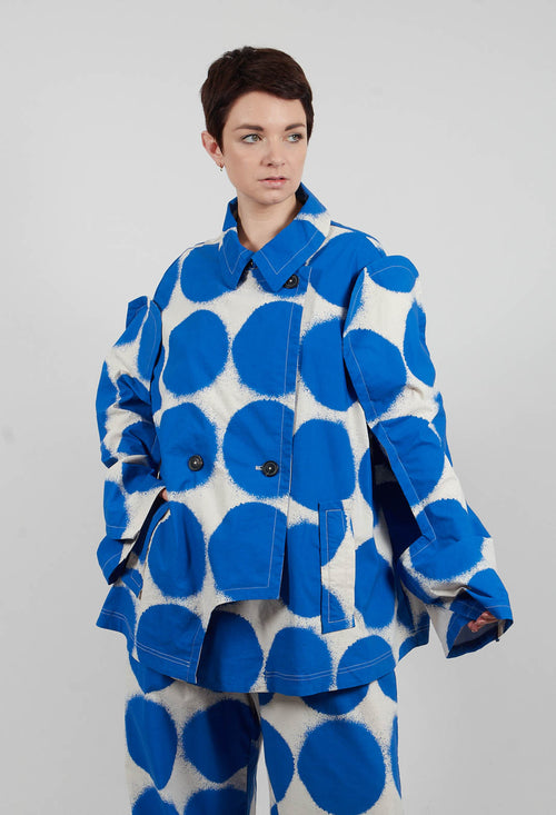 Double Breasted Jacket in Electric Print - 1631111