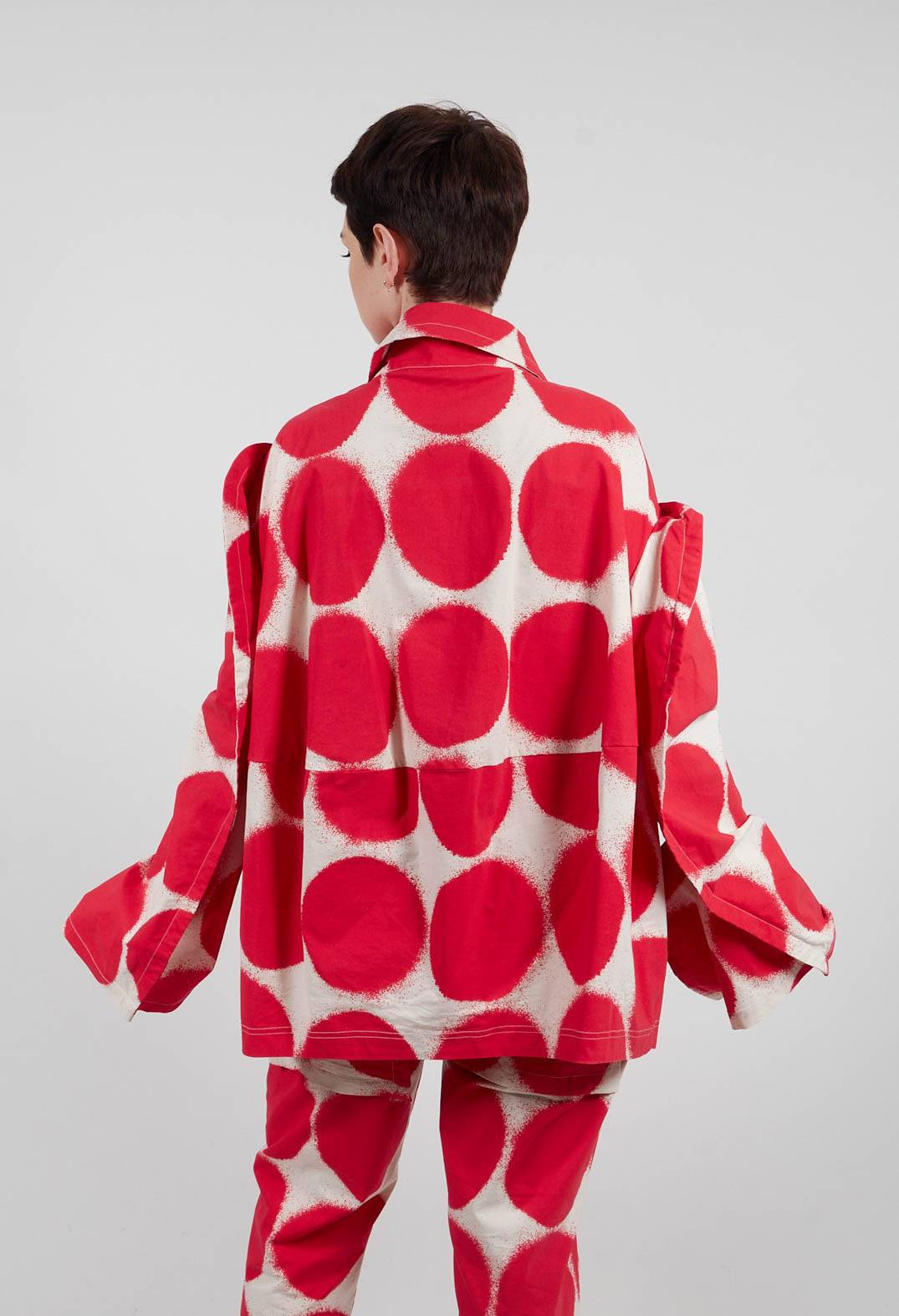 Double Breasted Jacket in Ketchup Print - 1631111