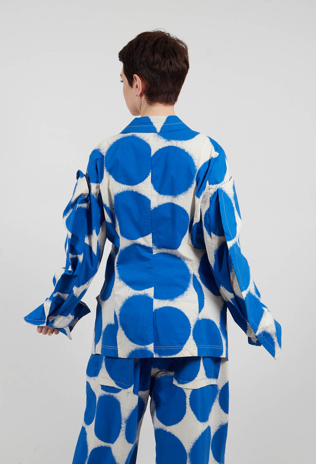 Single Button Jacket in Electric Print - 1631112